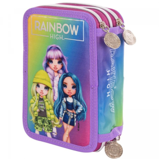 TROJKOMPOROVÉ PUZDRO NA PEŇAŽ S VÝBAVOU RAINBOW HIGH